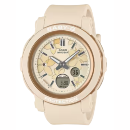 CASIO BABY-G BGA-290FL-4A BEIGE RESIN BAND ANALOG-DIGITAL WOMEN WATCH